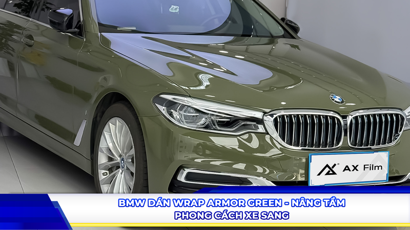 BMW dán wrap Armor Green - Nâng tầm phong cách xe sang